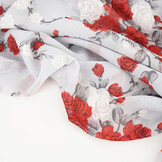 Chiffon Blumen Malina Silber