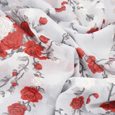 Chiffon Flowers Malina Silver