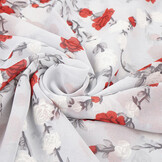 Chiffon Bloemen Malina Zilver