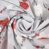 Chiffon Flowers Malina Silver