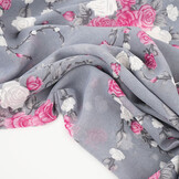 Chiffon Bloemen Malina Grijs