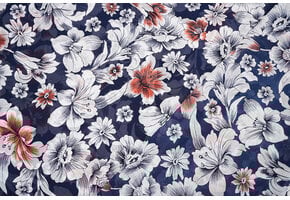 Chiffon Bloemen Calypso Marine