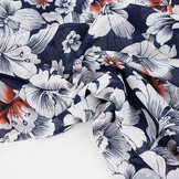 Chiffon Bloemen Calypso Marine