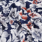 Chiffon Blumen Calypso Marine