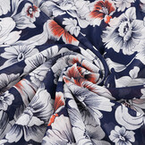 Chiffon Flowers Calypso Navy