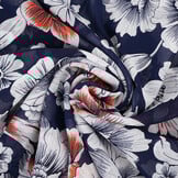 Chiffon Flowers Calypso Navy