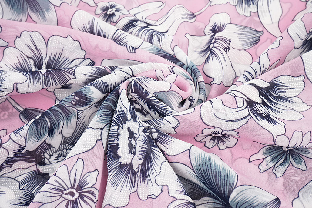 Chiffon Flowers Calypso Pink