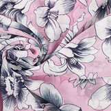 Chiffon Blumen Calypso Rosa