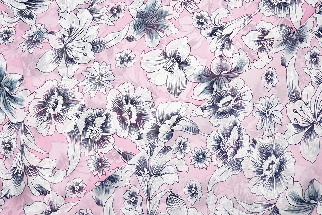 Chiffon Flowers Calypso Pink