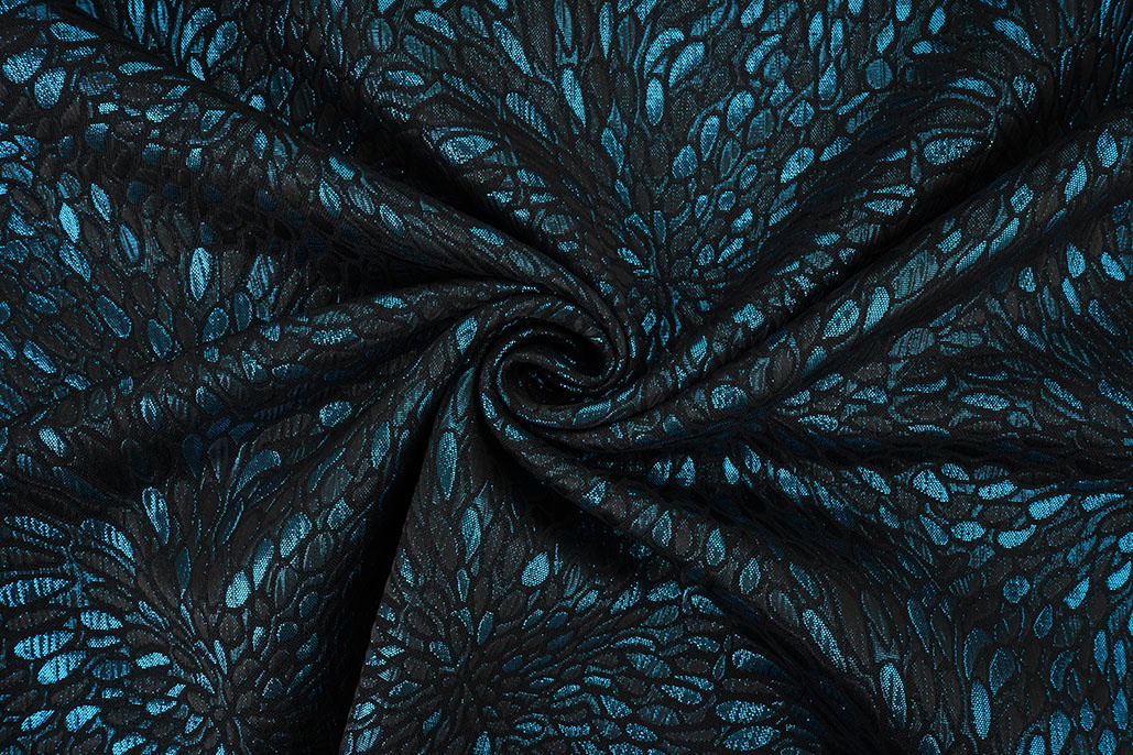 Brocade Kisha Petrol Blue