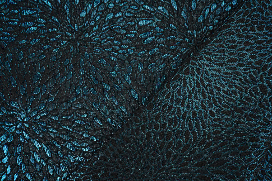 Brocade Kisha Petrol Blue