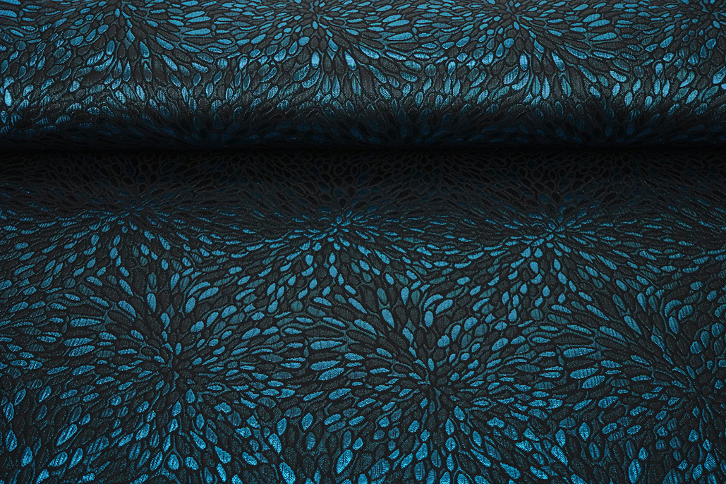 Brocade Kisha Petrol Blue