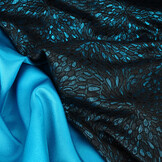 Brokaat Kisha Petrol Blauw