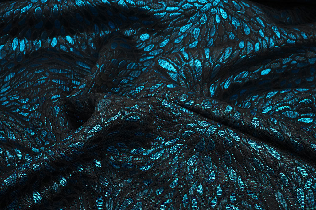 Brocade Kisha Petrol Blue