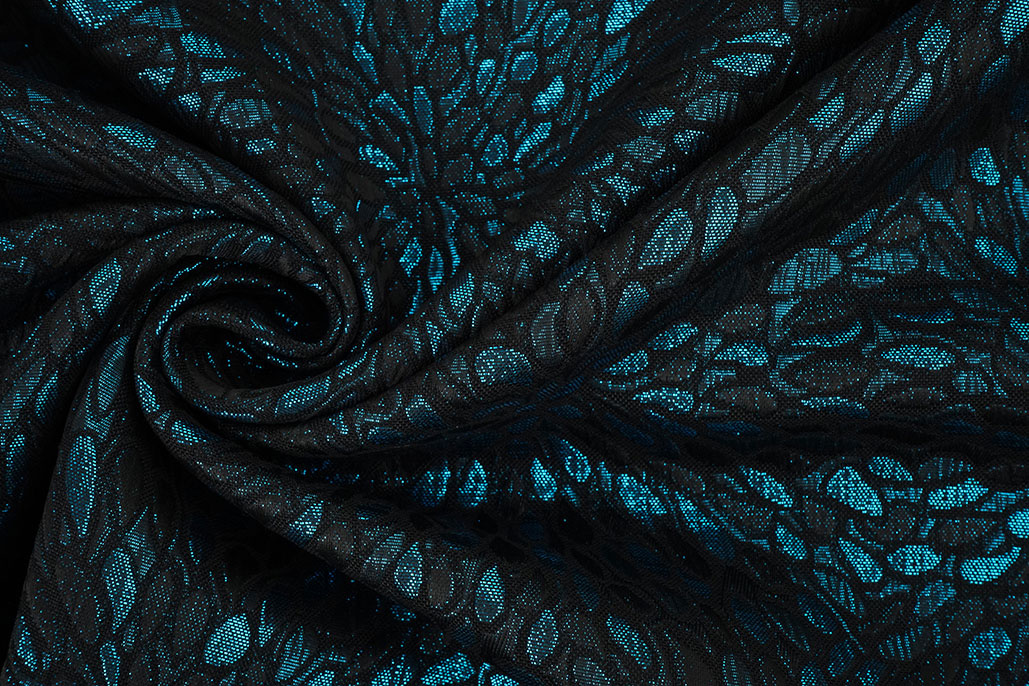 Brocade Kisha Petrol Blue
