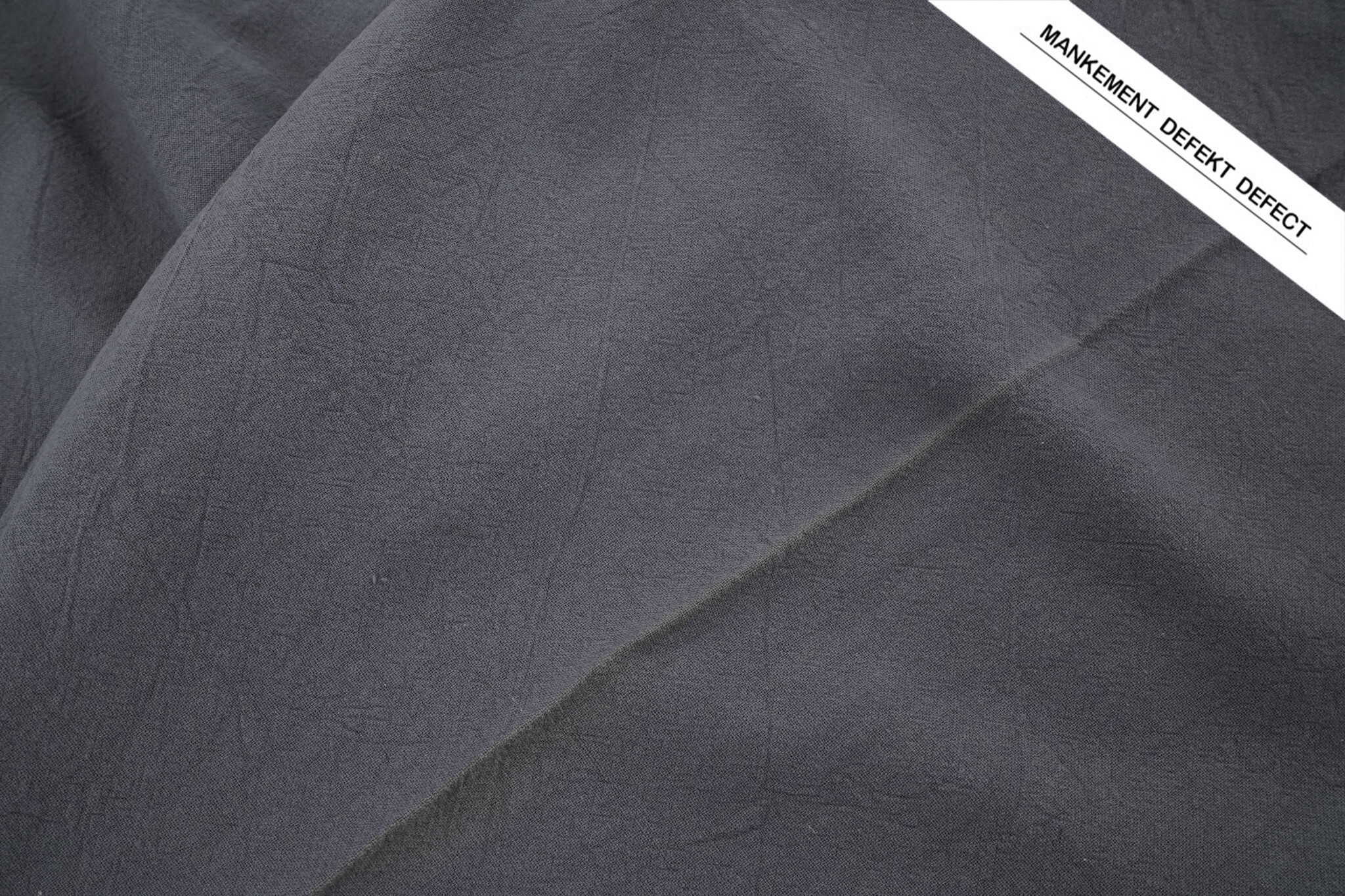 100% Washed Cotton Dark Grey
