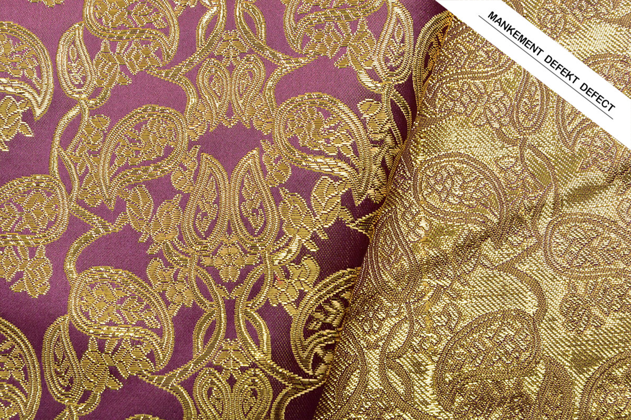Brocade Malisi Aubergine Purple