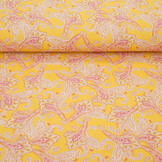 Gewaschene Viskose Paisley Ocker Gelb