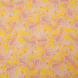 Washed Viscose Paisley Ocher Yellow