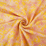 Washed Viscose Paisley Ocher Yellow