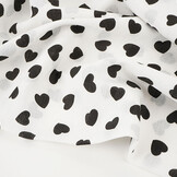 Gewassen Viscose Hartjes Wit - Zwart