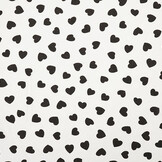 Gewassen Viscose Hartjes Wit - Zwart
