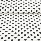 Gewassen Viscose Stippen Wit - Zwart