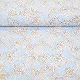 Gewaschene Viskose Paisley Hellblau