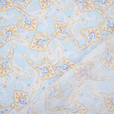 Washed Viscose Paisley Light Blue