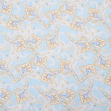 Gewassen Viscose Paisley Licht Blauw