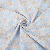 Washed Viscose Paisley Light Blue