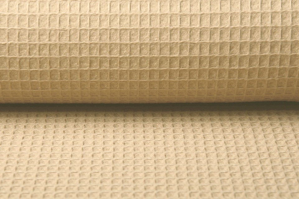 Wafel Katoen Beige