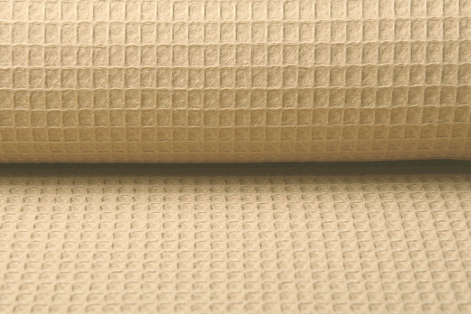 Wafel Katoen Champagne Beige