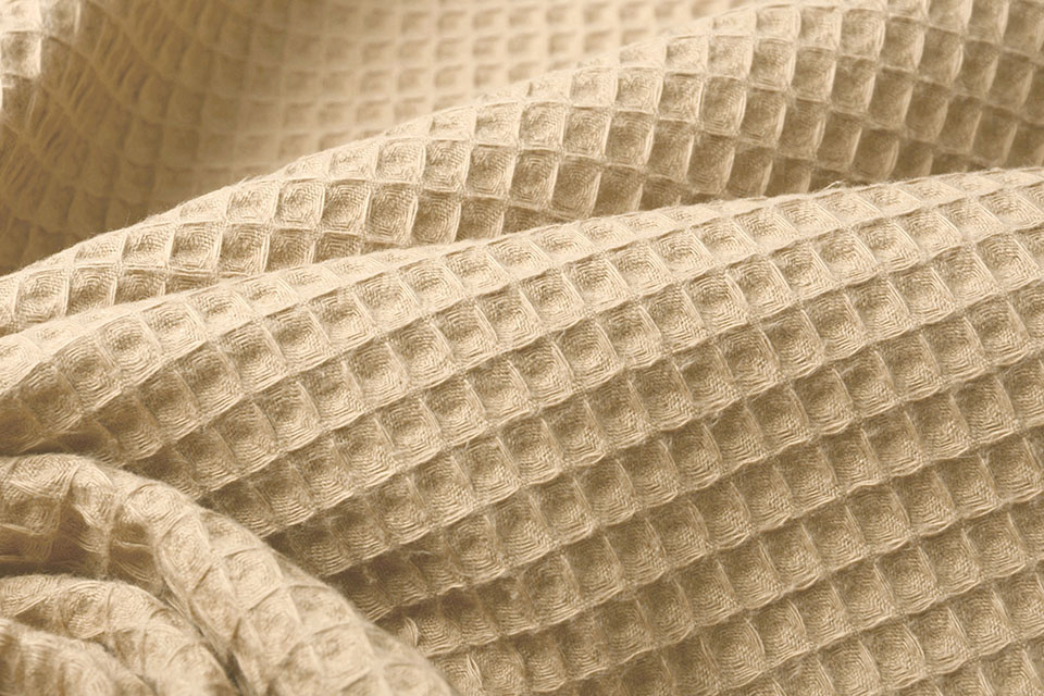 Wafel Katoen Champagne Beige