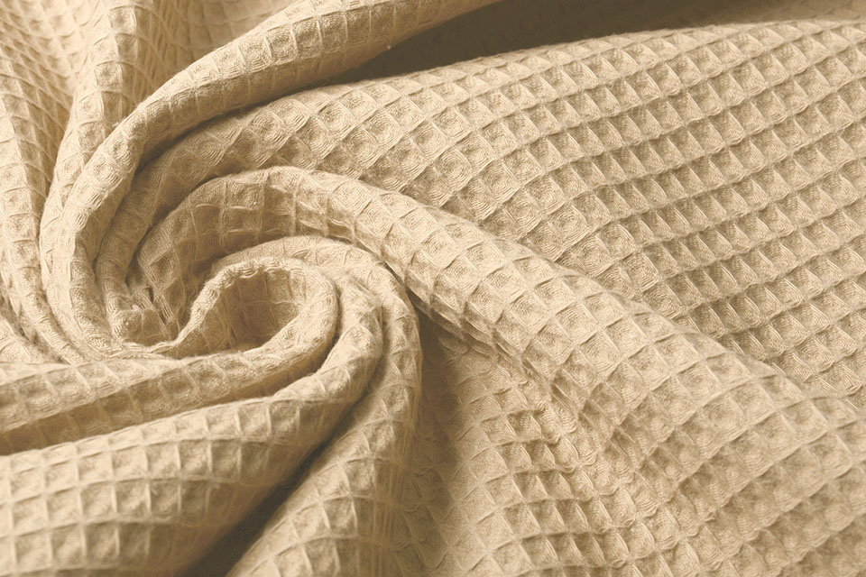 Wafel Katoen Champagne Beige