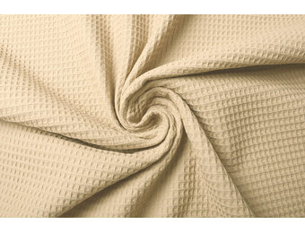 Waffelpiqué Baumwolle Beige