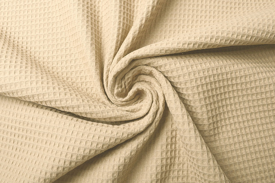 Wafel Katoen Champagne Beige