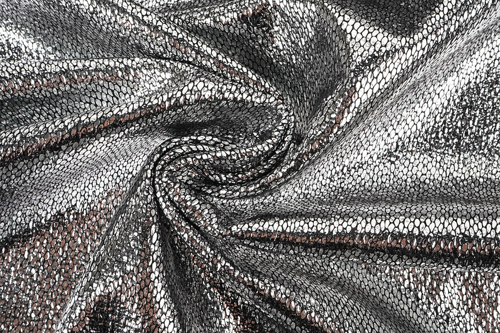 Party Bling Schlangenprint Silber