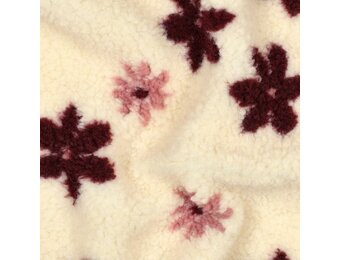 Teddy Stof Bloemen Creme