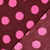 Teddy Fabric Dots Bordeaux Red
