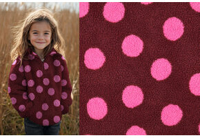 Teddy Stof Stippen Bordeaux Rood