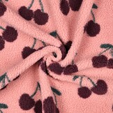 Teddy Fabric Cherry Powder Pink