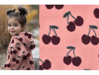 Teddy Stof Kersen Poeder Roze
