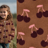 Teddy Fabric Cherry Brown