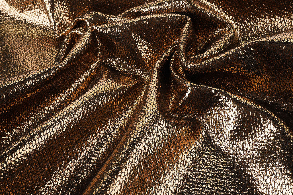 Party Bling Slangenprint Brons