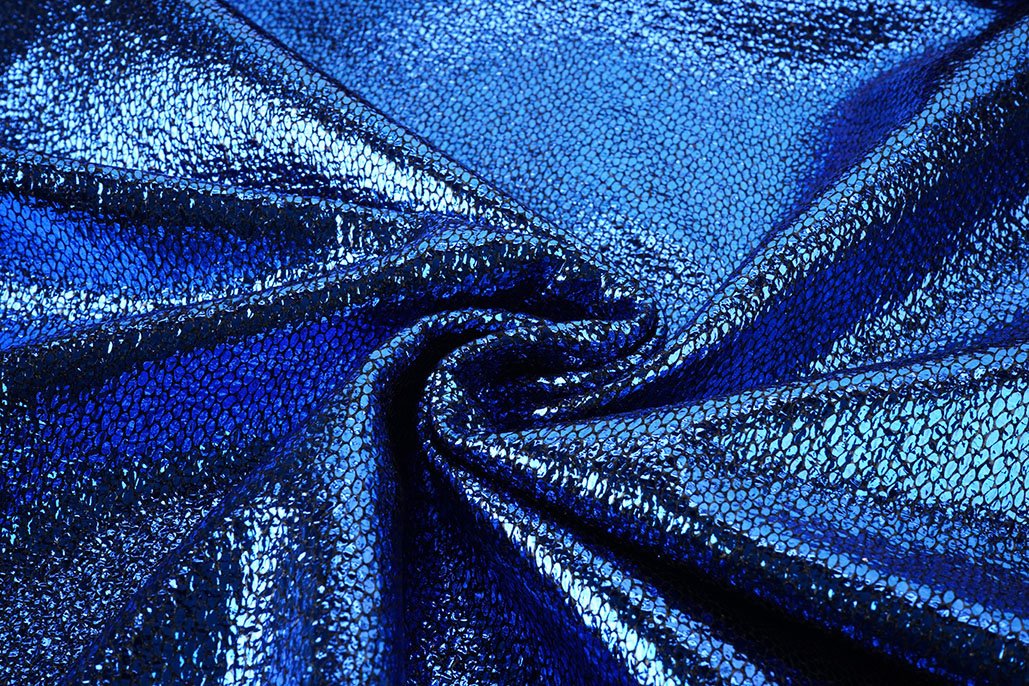 Party Bling Snake Print Cobalt Blue