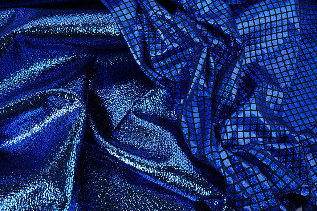 Party Bling Snake Print Cobalt Blue