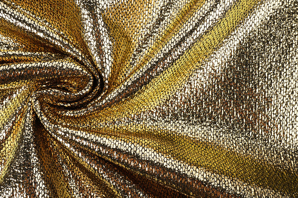 Party Bling Slangenprint Goud