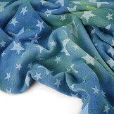 Sweatstoff Tie Dye Sterne Grün Jeans