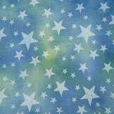 Sweatstoff Tie Dye Sterne Grün Jeans